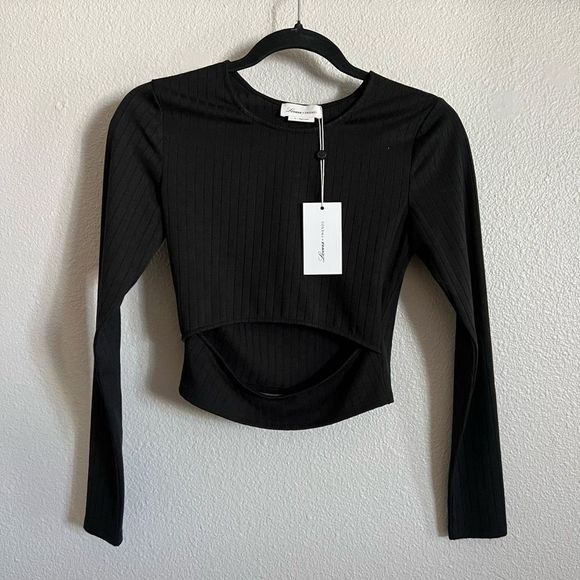 Lovers + Friends Clea Ribbed Long Sleeve Crop Top - Picture 2 of 6